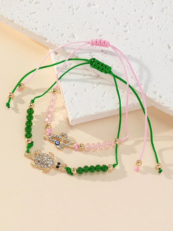Pulseras de Cuentas con Detalles de Ojo Turco ✨