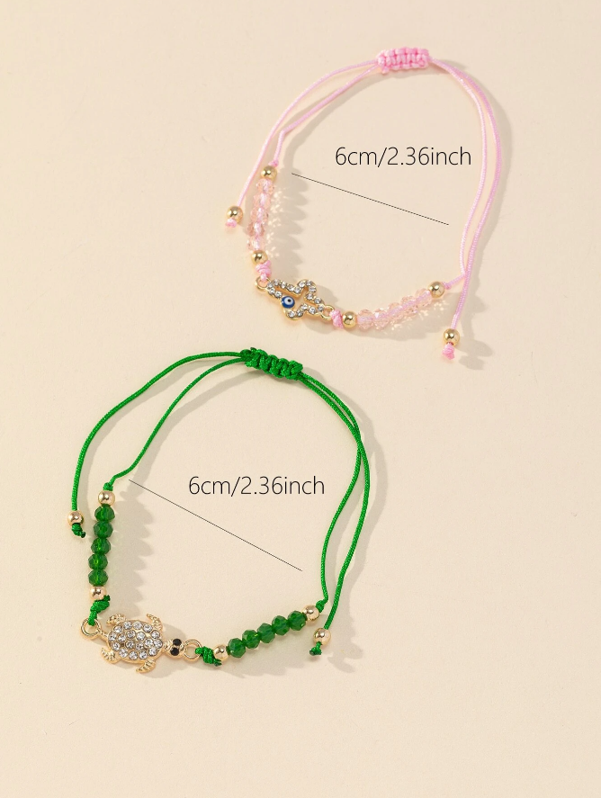 Pulseras de Cuentas con Detalles de Ojo Turco ✨