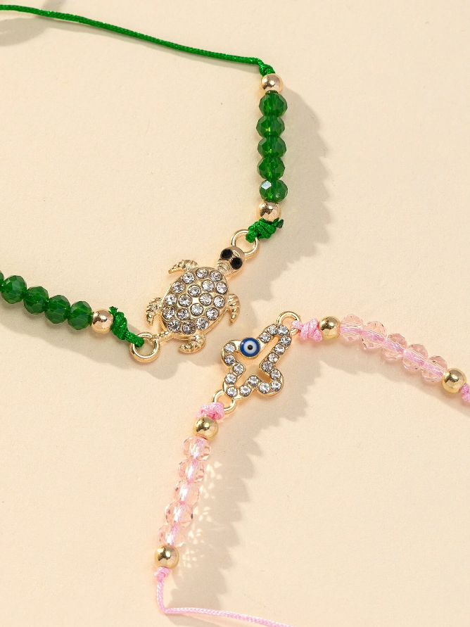 Pulseras de Cuentas con Detalles de Ojo Turco ✨