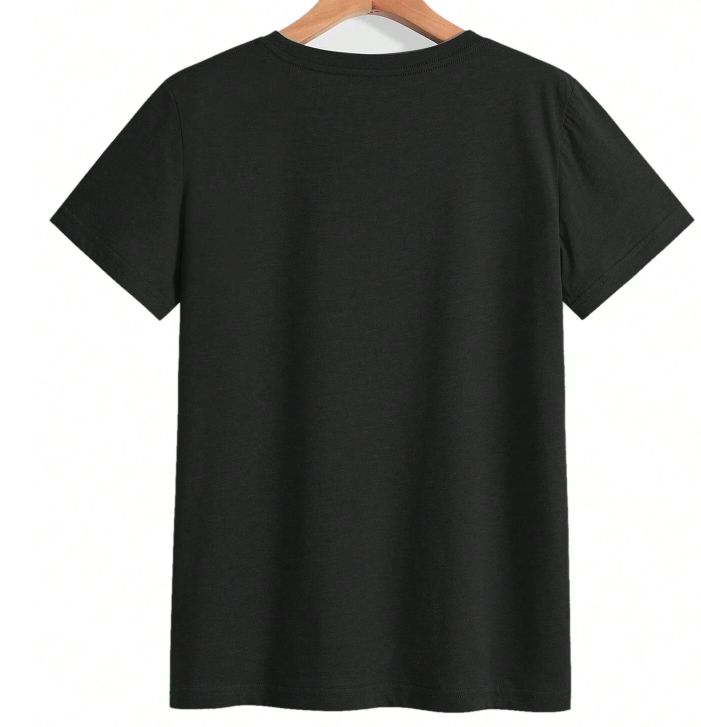 ✌️ Polera Negra con Estampado Peace Sign