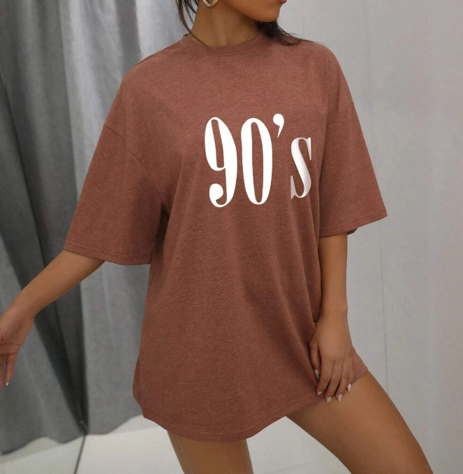 🧡 Polera Oversized "90’s" – Estilo Retro Casual