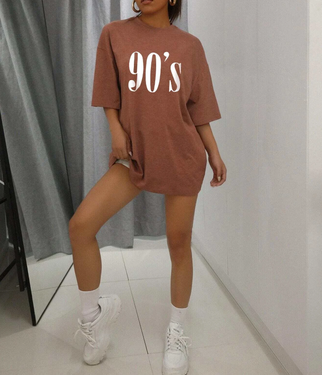 🧡 Polera Oversized "90’s" – Estilo Retro Casual