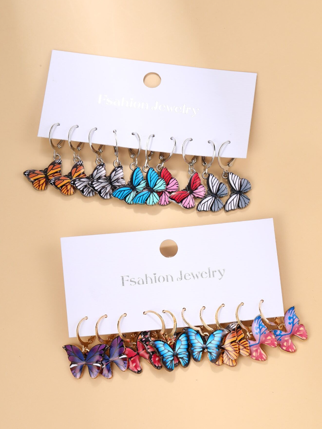 🦋 Pendientes Mariposa Multicolor – ¡Elige tu color favorito!