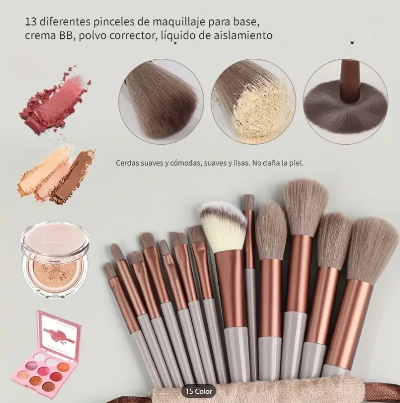 Set de Brochas de Maquillaje - 2 Colores