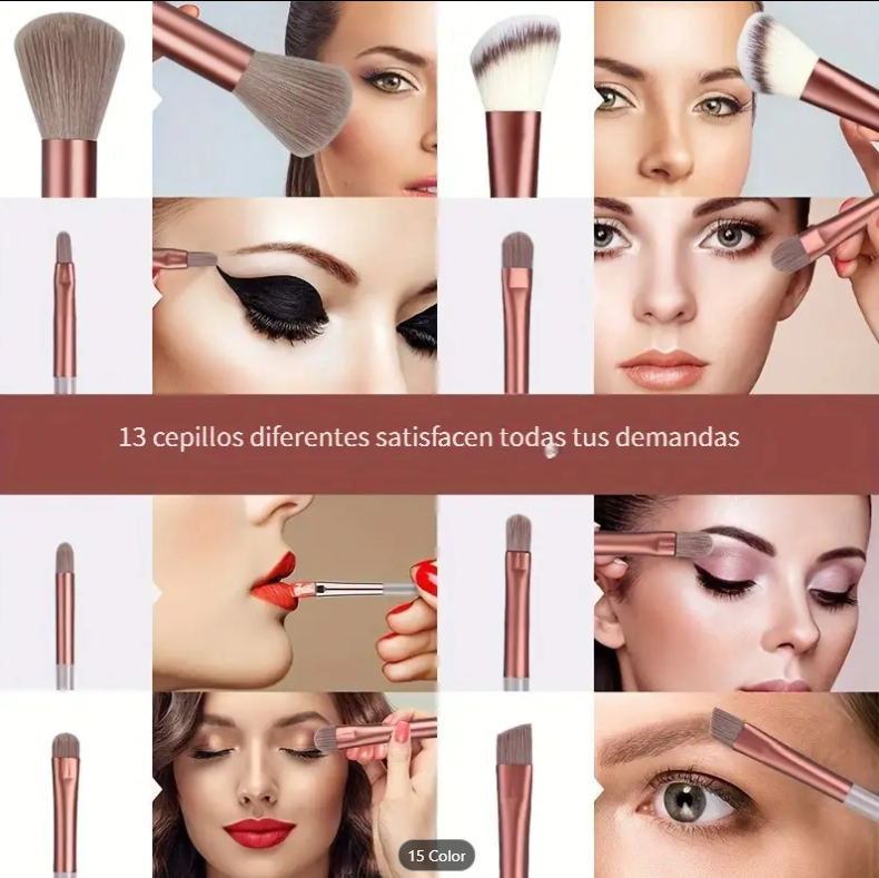 Set de Brochas de Maquillaje - 2 Colores