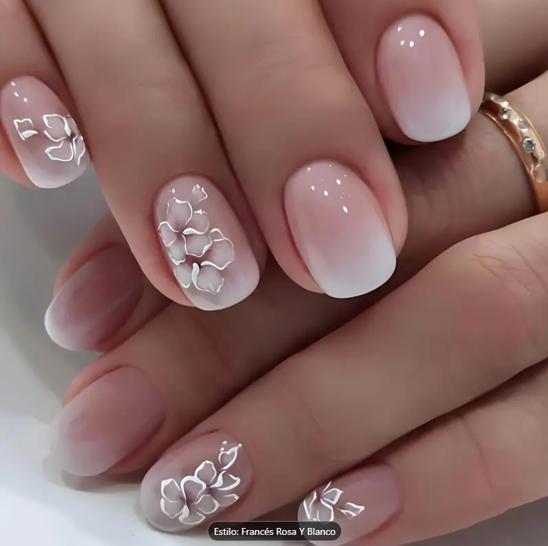Diseño de Uñas Florales - Mezcla de Colores