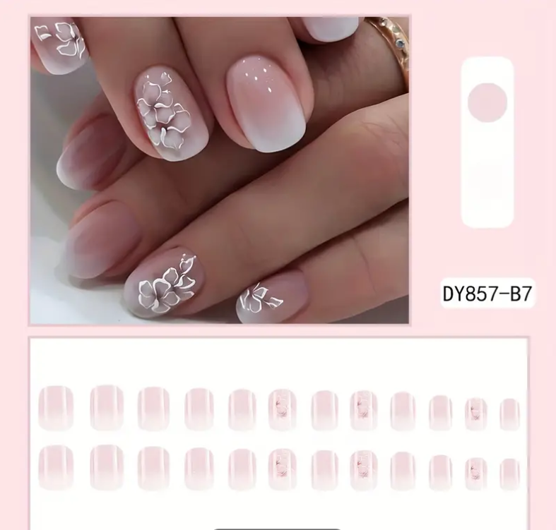 Diseño de Uñas Florales - Mezcla de Colores