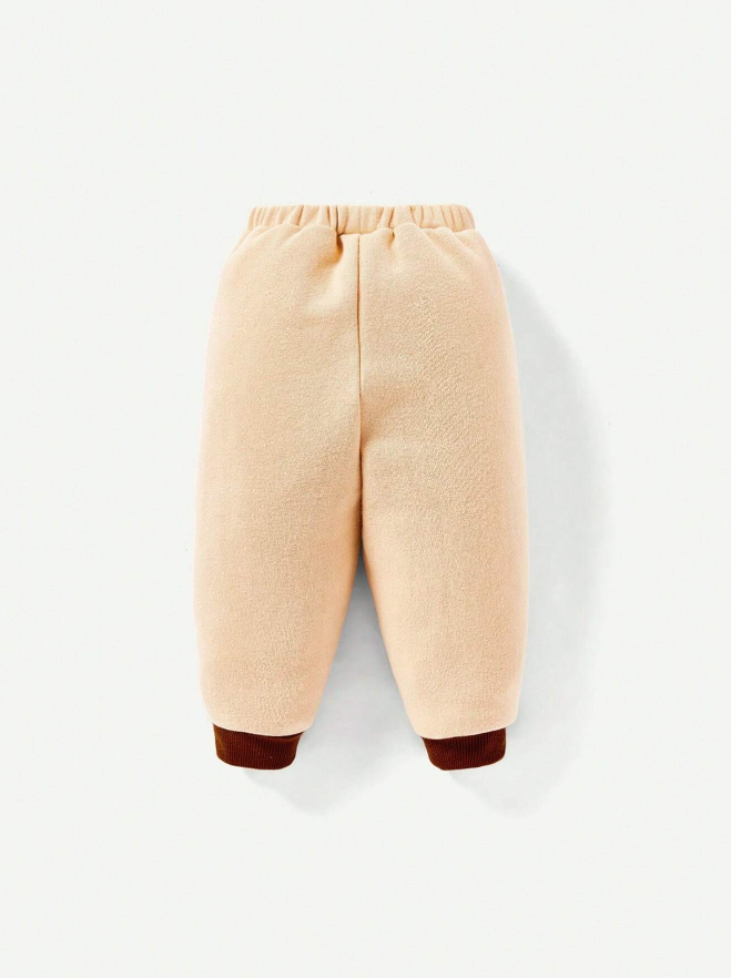 Conjunto de Sudadera y Pantalones Deportivos en Color Albaricoque