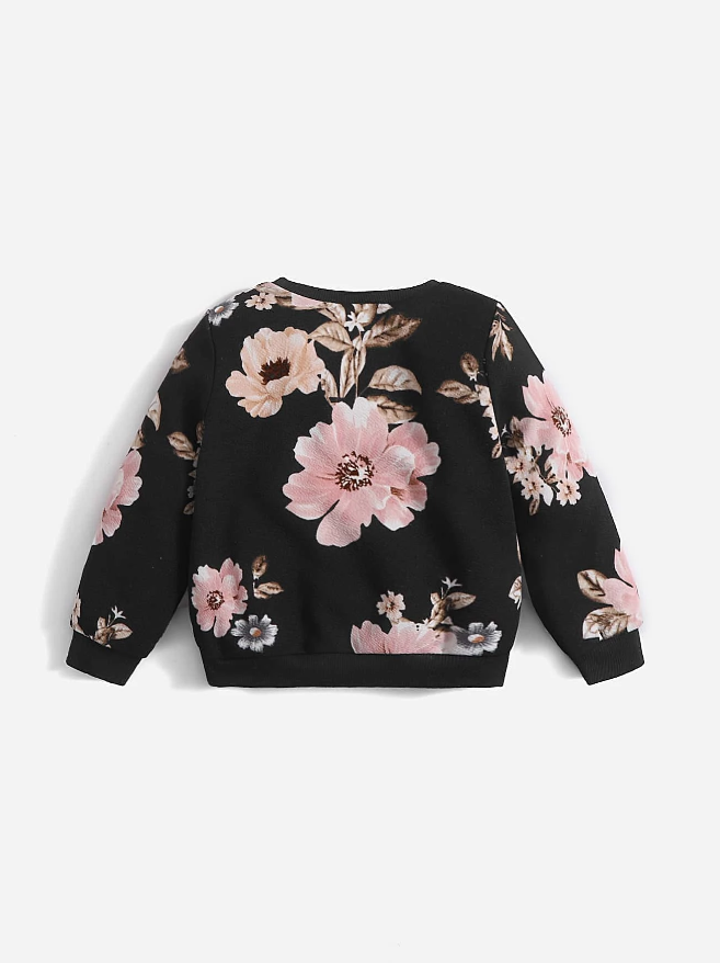 Sudadera de Niñas con Estampado Floral