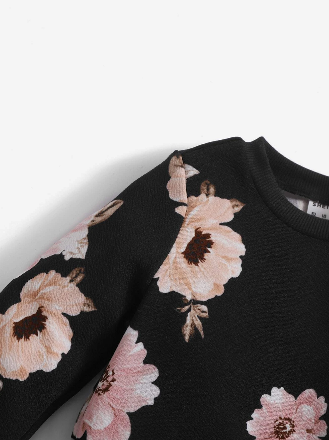 Sudadera de Niñas con Estampado Floral
