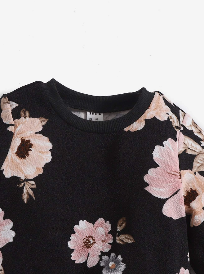Sudadera de Niñas con Estampado Floral