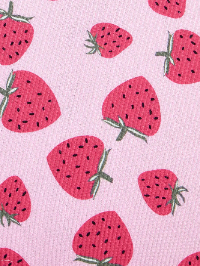 Bañador de Una Pieza con Estampado de Fresas
