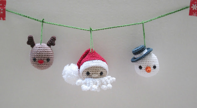 🎄 Pack Navideño Amigurumi – 3 Adornos Hechos a Mano