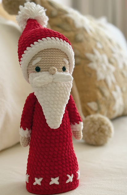 🎅✨ Santa Claus de Navidad – Amigurumi Hecho a Mano
