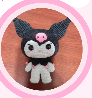 💀 Kuromi – Amigurumi Hecho a Mano