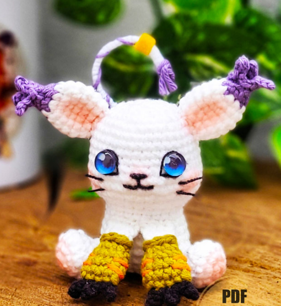 🐾💙 Gatito Digital – Amigurumi Hecho a Mano