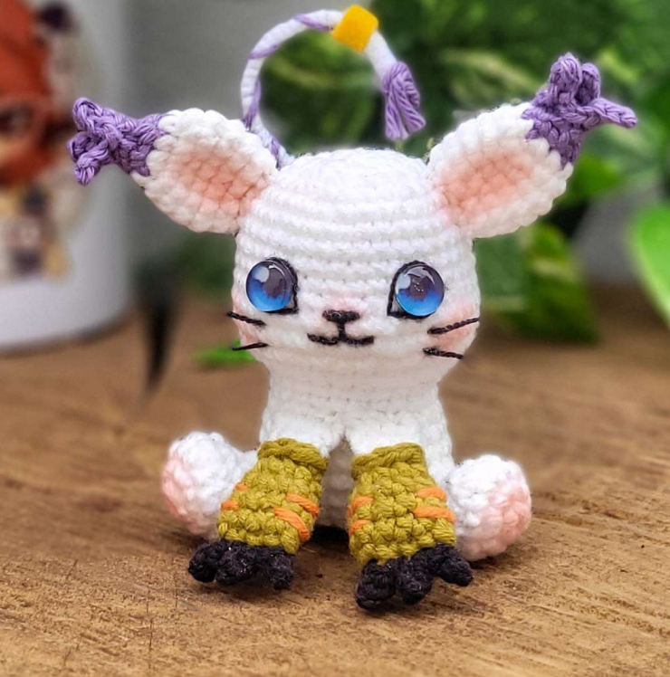 🐾💙 Gatito Digital – Amigurumi Hecho a Mano