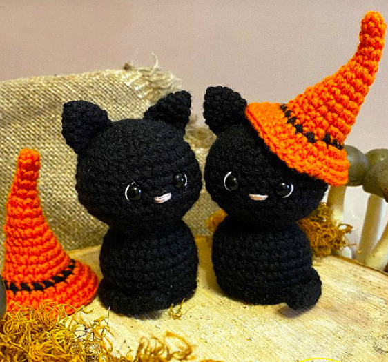 🐈⬛🎃 Gatitos Brujitos – Amigurumi Hecho a Mano