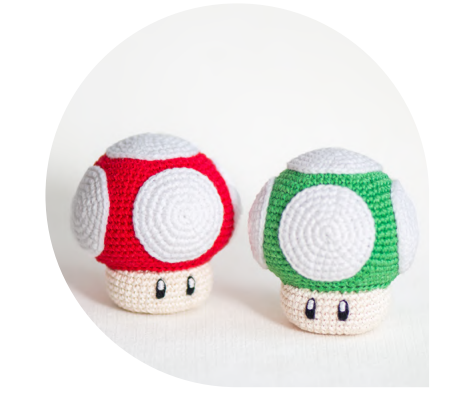 🍄 Hongo Super Mario – Amigurumi Hecho a Mano