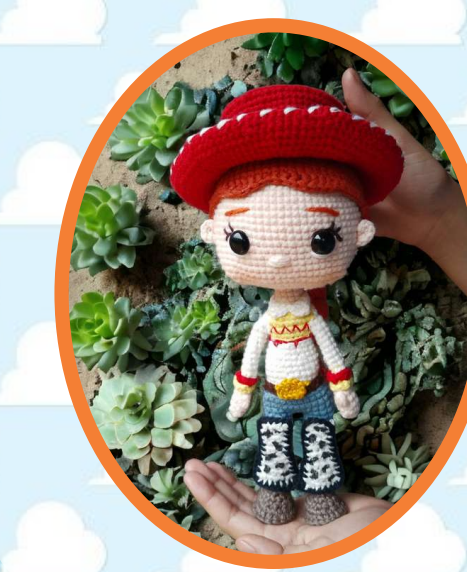 🤠🔴 Vaquerita Jessie – Amigurumi Hecho a Mano
