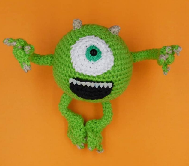 👁️ Mike Wazowski – Amigurumi Hecho a Mano