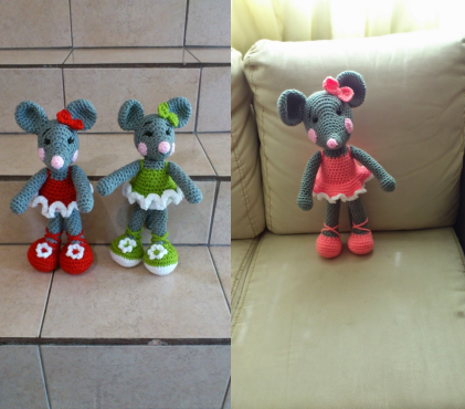 🐭 Ratita Bailarina – Amigurumi Hecho a Mano