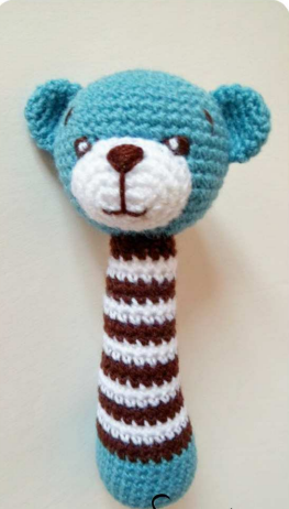 🐻 Anillo Mordedor Osito – Amigurumi Hecho a Mano