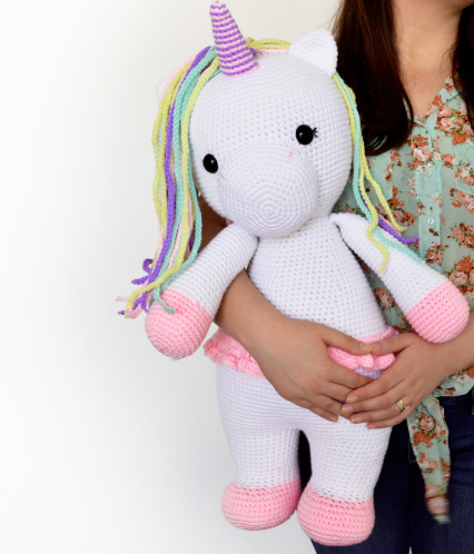 🦄 Unicornio Gigante Arcoíris – Amigurumi Hecho a Mano