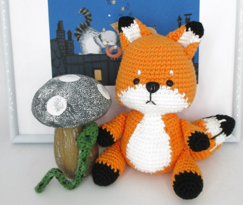 🦊 Amigurumi Zorro con Serpiente – Hecho a Mano