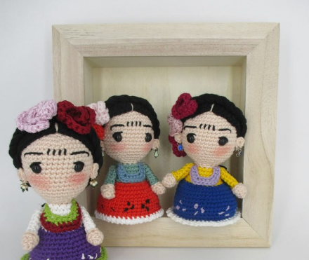 🎨 Amigurumi Frida Kahlo – Hecho a Mano