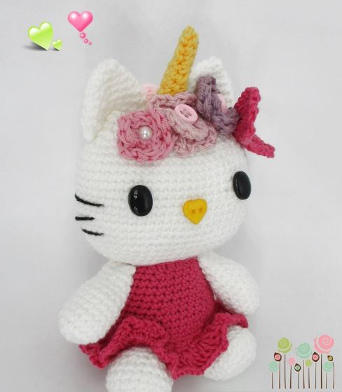 🐱🦄 Hello Kitty Unicornio – Amigurumi Hecho a Mano
