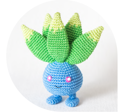 🌱 Oddish Pokémon – Amigurumi Hecho a Mano