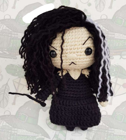 ⚡ Bellatrix Lestrange – Amigurumi Hecho a Mano
