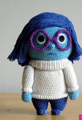 💙 Tristeza – Amigurumi Hecho a Mano
