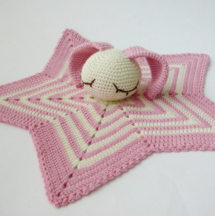 🍼 Conejito Manta de Apego – Amigurumi Hecho a Mano