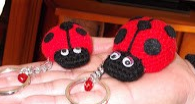 🐞 Llavero Mariquita – Amigurumi Hecho a Mano