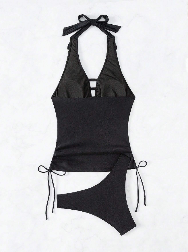 🖤 Bikini con Volantes y Hombros Descubiertos