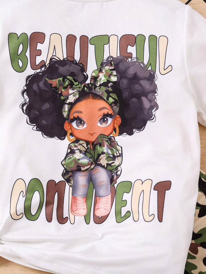 🧢 Set Casual Infantil – Camiseta + Shorts Camuflaje