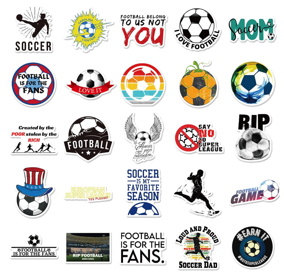 ⚽ Stickers Fútbol – Pack de 10 Unidades & Estilo Deportivo