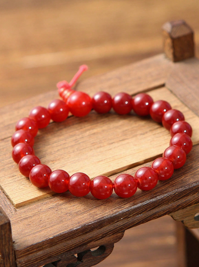 🔴 Brazalete Esférico de Cristal Rojo
