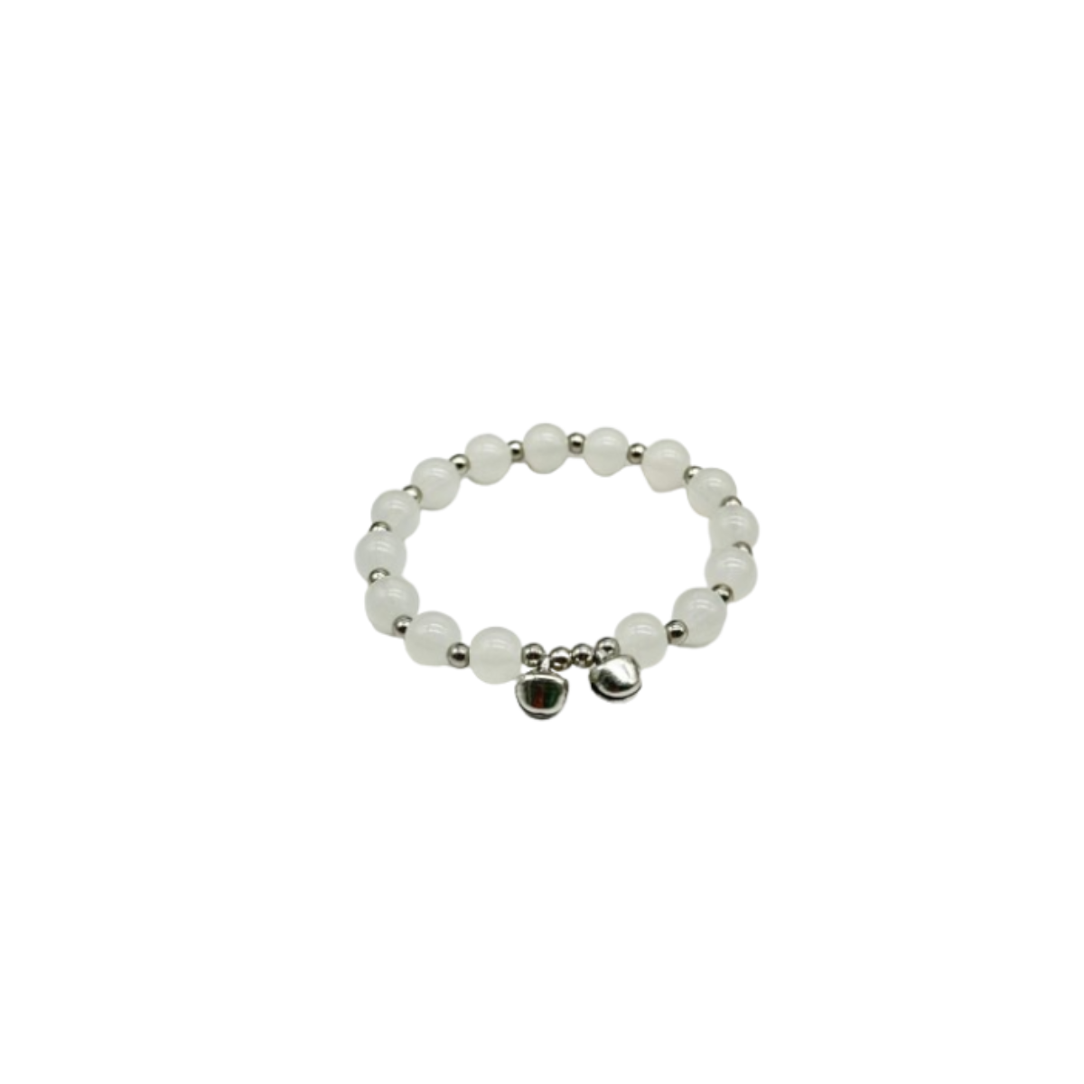 Pulsera de Acero de Titanio con Detalles Blancos