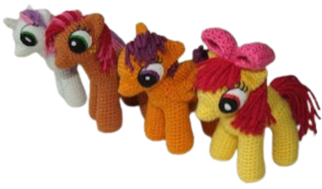 🐴 Ponis Cutie Mark Crusaders – Amigurumi Hecho a Mano