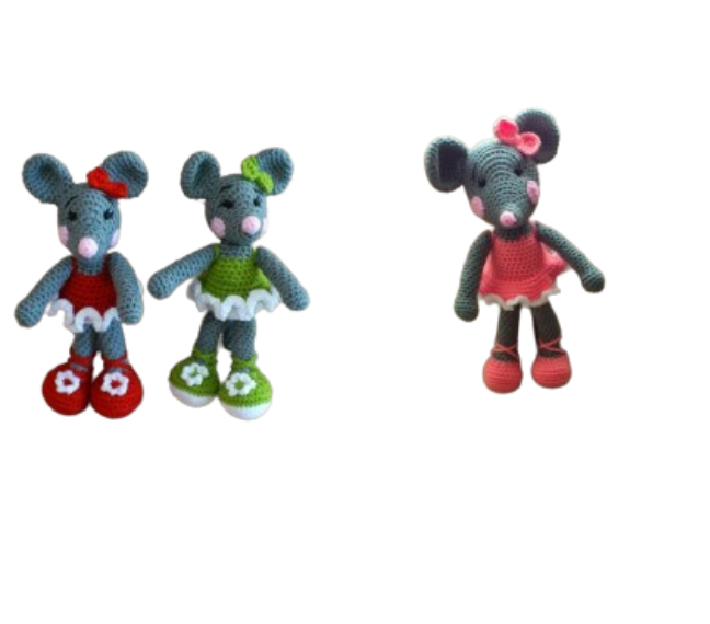 🐭 Ratita Bailarina – Amigurumi Hecho a Mano