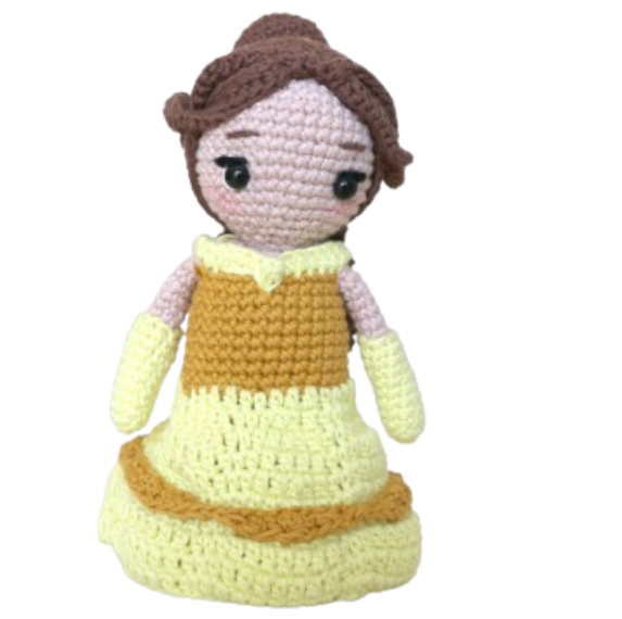 👑 Amigurumi Princesa Bella – Hecho a Mano