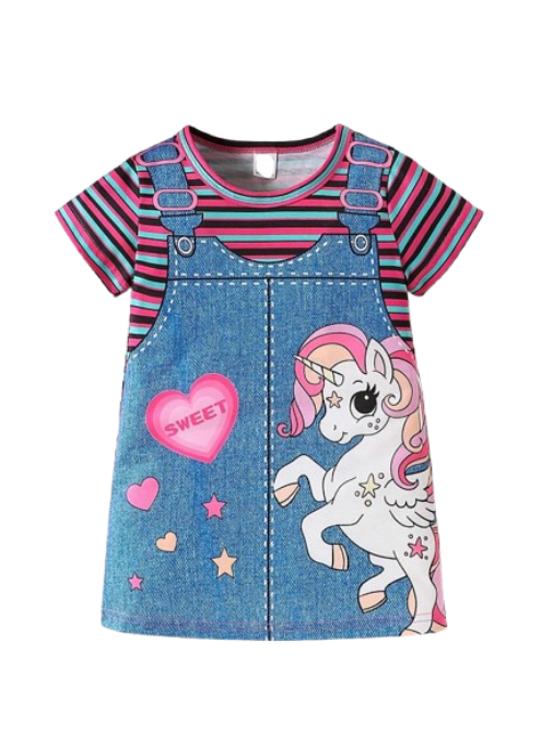 🦄 Vestido Bebé “Unicorn Denim”