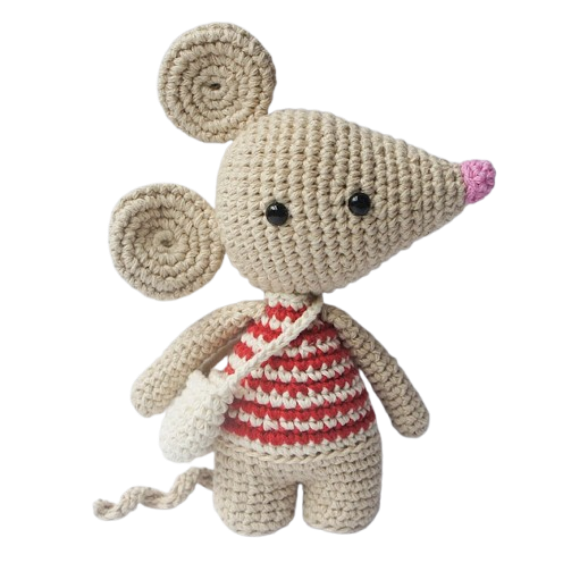 🐭✨ Ratoncito Aventurero – Amigurumi Hecho a Mano