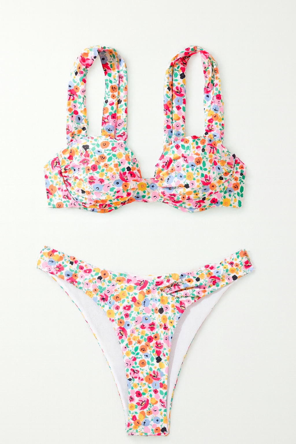 🌸 Conjunto de Bikini con Estampado de Flores Pequeñas
