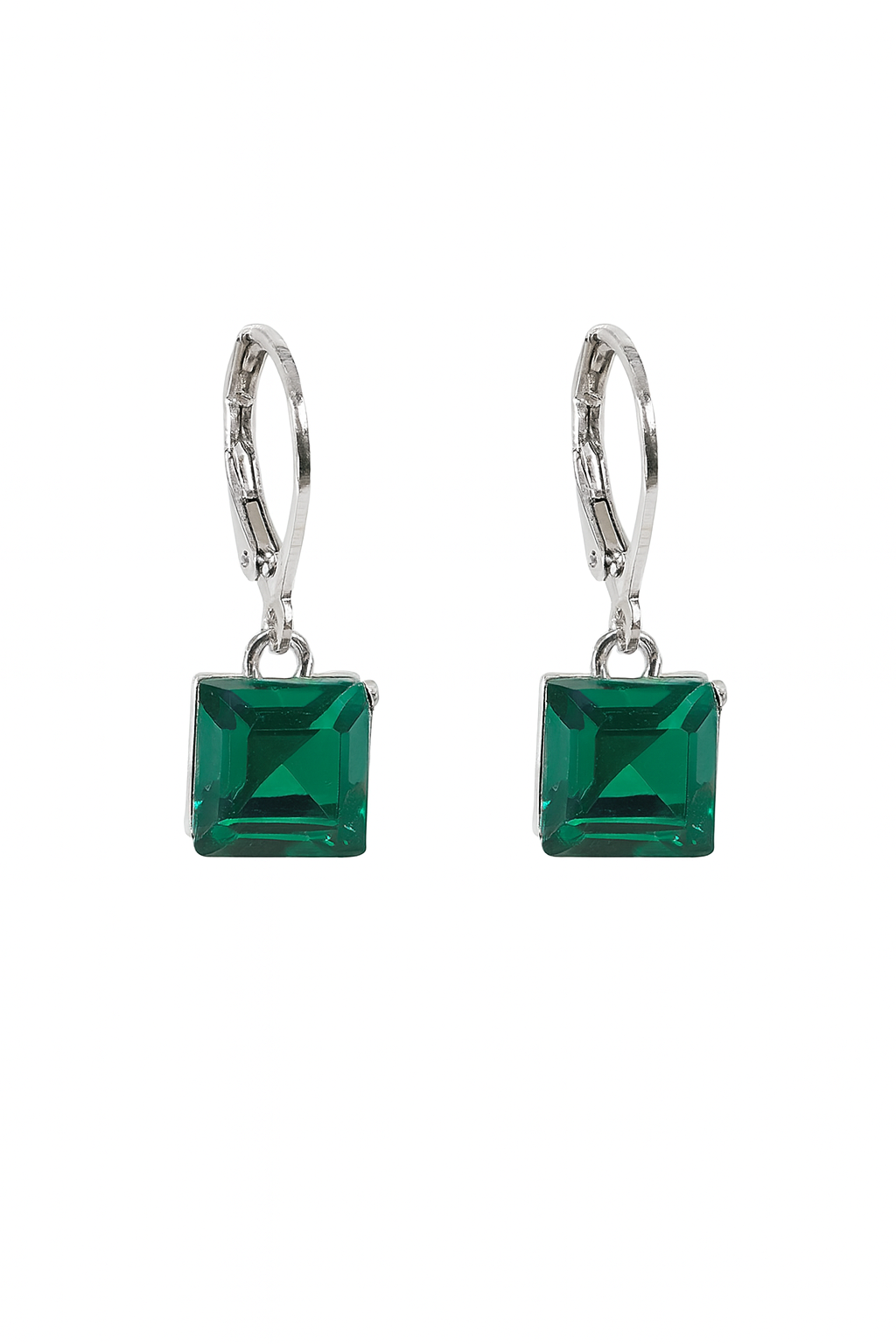 💚 Pendientes Geométricos – Cristal & Marco Irregular