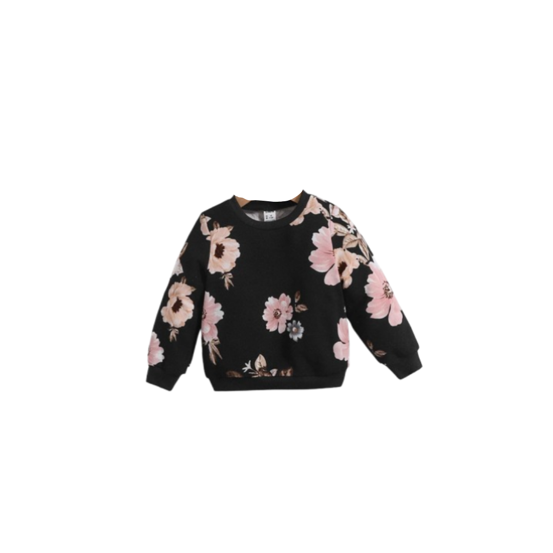 🌸 Sudadera Bebé “Flores Nocturnas”