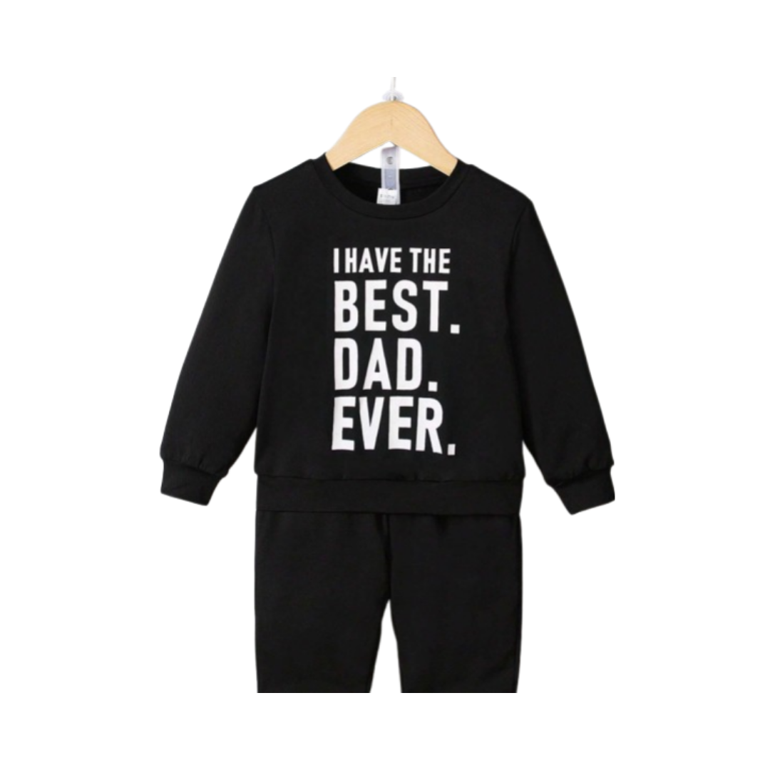 🖤 Sudadera Infantil – Eslogan “Best Dad Ever